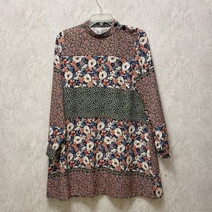Zara Mixed Print Floral Dress